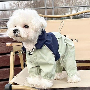 【超取免運】狗狗衝鋒衣四腳防水雨衣寵物狗衝鋒衣戶外衣服防髒比熊泰迪柯基