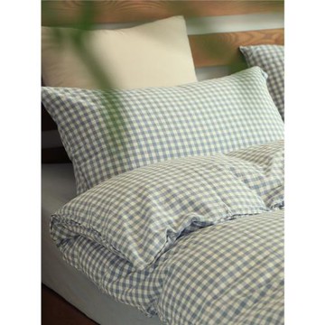 舒爽親膚！被套單件水洗棉純棉簡約格子全棉單套被罩單人雙人被單