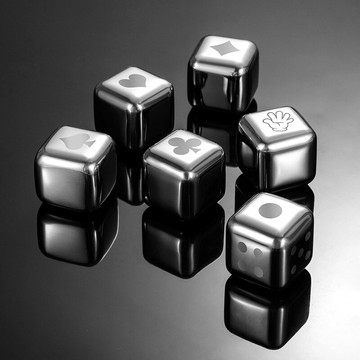 304不銹鋼冰塊骰子篩子金屬冰粒酒吧酒具用品不化速凍器冰鎮神器