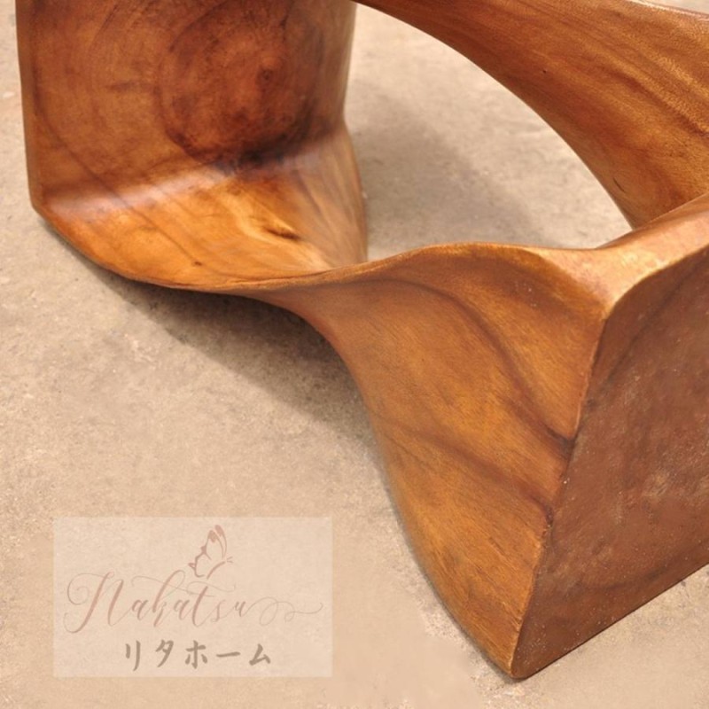 A37471 アンティーク調 レトロ チーク 木製サイドテーブル 椅子 花台