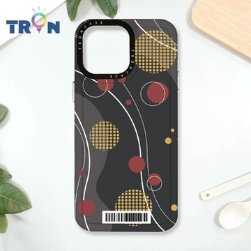 TRON iPhone 16 Pro Max 日系和風圓點律動系列 防摔太空載具殼 透白 軟硬 手機殼