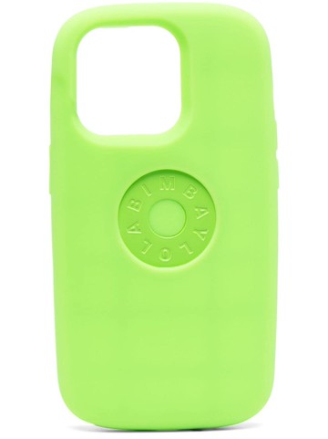 Bimba y Lola - Chimo logo iPhone 14 Pro case - women - Silicone/Zinc - One Size - Green