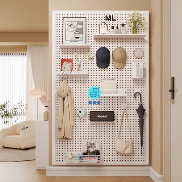 免運 工廠直銷 洞洞板 壁掛洞洞板 置物架 裝飾架 洞洞板墻上置物架入戶玄關掛板收納不銹鋼展示五金工具萬能掛板墻 店長推薦 新品特價 全館八折 售後保障 5z730
