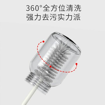 硅膠奶瓶刷嬰兒奶嘴刷吸管刷旋轉洗奶瓶刷子涮子清潔刷清洗刷套裝