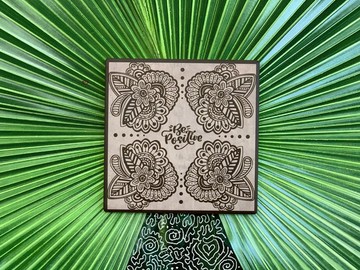 圖騰 花紋 禪繞 - 吸水隔熱杯墊