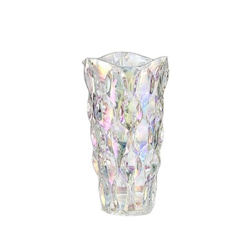 【好物良品】高款_美式輕奢波西米亞水晶玻璃花瓶 花藝花器插花裝飾品擺飾高款 (珠光色)