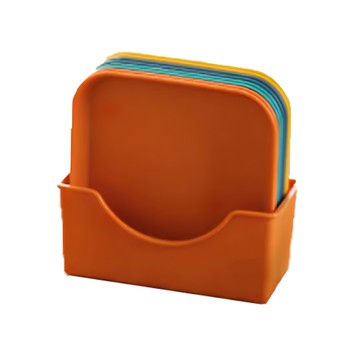 馬卡龍色萬用收納盤 (8盤+1底座) 14.5x14.5公分  方形盤  2組