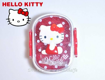 日本三麗鷗 Hello Kitty蝴蝶結單層便當盒 《內附隔層》★ 日本製 ★