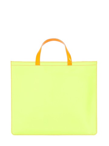 comme des garcons wallet super fluo leather tote bag