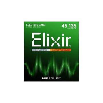 ELIXIR 14782 Nanoweb 薄包覆 貝斯五弦套弦 45-135