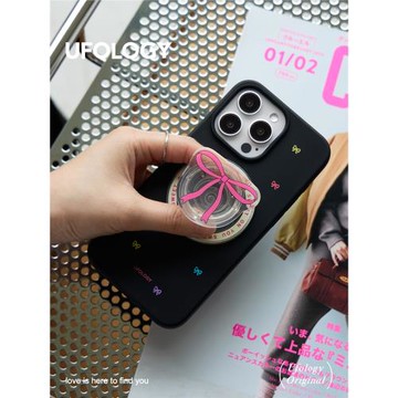 Ufology原創磁吸春天適用iPhone15promax手機殼14pro蘋果13蝴蝶結12全包11二合一支架卡包新款降解16pro