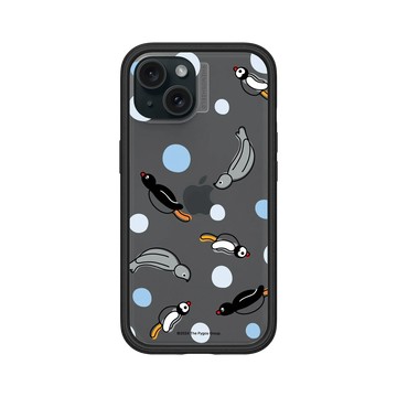 iPhone 15 Mod NX 黑 - Pingu 企鵝家族 - 一起游泳