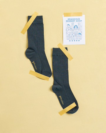 純色針織織紋長襪(兩色)