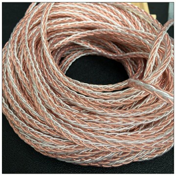 8肌單晶銅 耳機線 7N銅銀線152芯 4銅4銀混編 耳機線配件