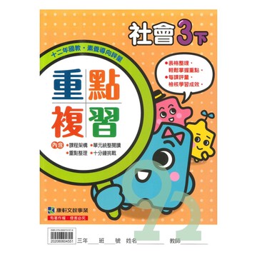 康軒國小重點複習社會3下