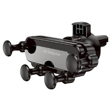 葉子小舖 萬向出風口車載手機支架  1個  星光灰