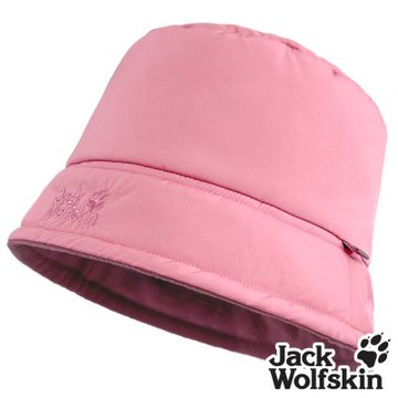 【Jack wolfskin 飛狼】中性款 雙面戴刷毛防撥水漁夫帽 防風保暖帽 (美國 PrimaLoft 保暖紗)『粉紅』