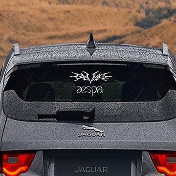 關注~新🔥aespa貼紙logo裝飾後擋風汽車貼紙 反光創意車門玻璃電動車車貼 iQdw