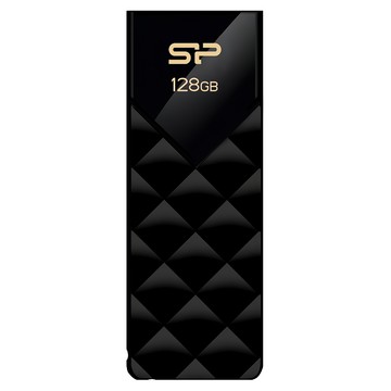Silicon Power 廣穎電通 Blaze B03 USB3.2 隨身碟 黑色 128GB，高速傳輸，菱格紋設計  1個