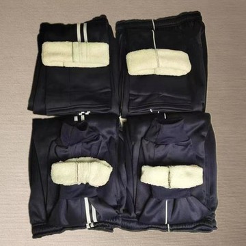羊羔絨校褲一條杠加絨加厚冬季中小學生藏藍色校服褲子二條杠保暖