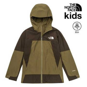 【The North Face 官方旗艦】北面兒童棕色DRYVENT防水衝鋒衣｜8J7JP26