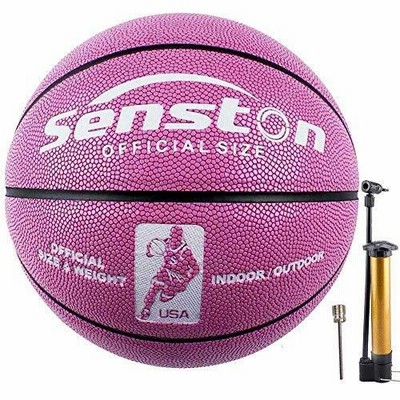 Senston レディース バスケットボール サイズ6 暗闇で光るバスケットボールボール 女の子用 レディース 夜光バスケット 28.5インチ