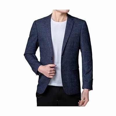 テーラードジャケット メンズ カジュアル ファッションスーツ ビジネス 通勤 トップス 秋 冬 春 ニット チェック 韓版 ブルー 2xl 通販 Lineポイント最大get Lineショッピング
