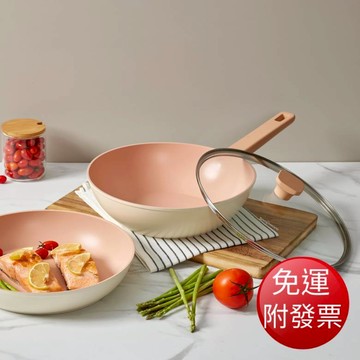 【免運】康寧餐具 SNAPWARE Roselle優雅鈦不沾炒鍋-含鍋蓋(28cm)【現貨】