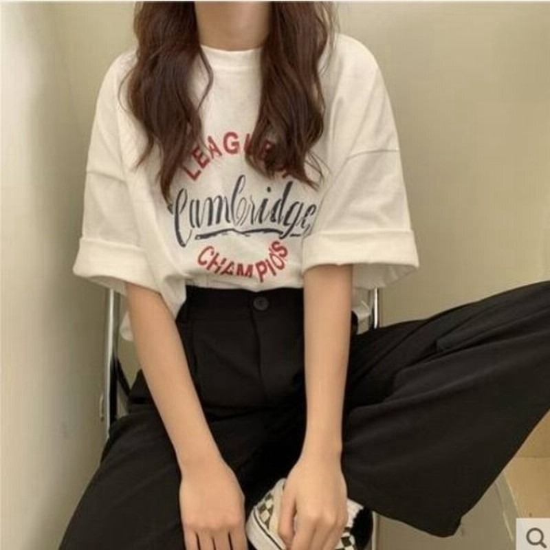 ロゴ ビッグtシャツ レディース 韓国 ファッション ロゴプリント Tシャツ ビッグシルエット おしゃれ カジュアル 半袖 夏 トップス ビッグtee 通販 Lineポイント最大0 5 Get Lineショッピング