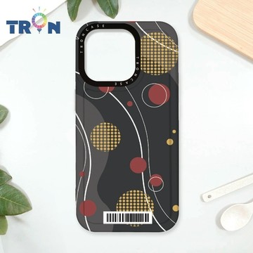 TRON iPhone 16 Pro 日系和風圓點律動系列 防摔太空載具殼 透白 軟硬 手機殼