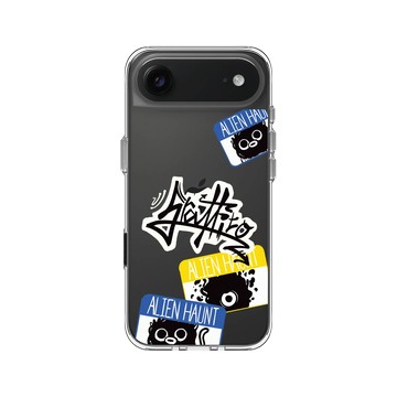 iPhone Air Clear Case（相機按鈕） 透明 - Graffiti / 街頭塗鴉 - 外星人出沒