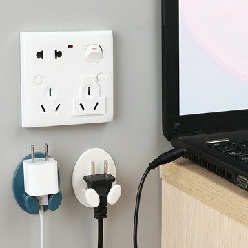 插頭固定器墻上電源線數據線插頭宿舍好物多功能壁掛式收納理線器