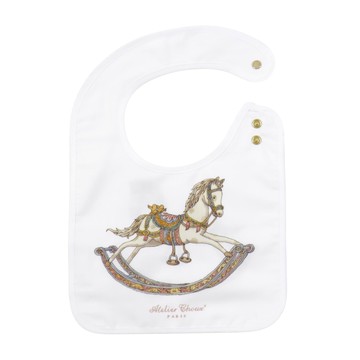 Atelier Choux Paris 白色木馬圍兜