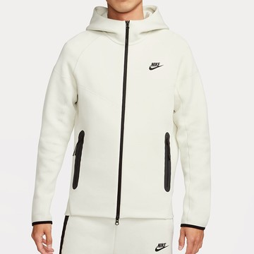S.G NIKE  AS M NK TCH FLC FZ WR HOODIE 米白 FB7922-020 男 連帽外套