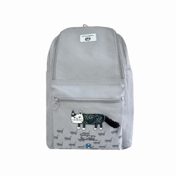 Kusuguru Japan 後背包 雙肩包 大容量前開口背包 Matilda款-灰色