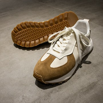 運動鞋男款2022新款英倫風男士休閑皮鞋軟面真皮厚底增高老爹鞋男