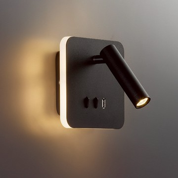 3W+7W雙開關USB插槽壁燈｜C01-11-61612