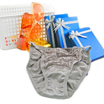 日本進口【千趣會】義大利製造性感時尚銀灰內褲