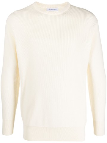Manuel Ritz - logo-embroidered organic-cotton jumper - men - Organic Cotton - S - White
