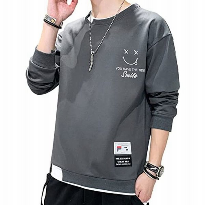 Dikao トレーナー メンズ 長袖 秋服 ロングtシャツ メンズ おおきいサイズ メンズ おしゃれ メンズ トレーナー グレー 3xl 通販 Lineポイント最大0 5 Get Lineショッピング