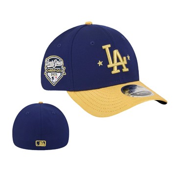 NEW ERA 39THIRTY 3930 GOLD 洛杉磯 道奇 2025 世界大賽冠軍限量版 深藍/黃金 二連霸