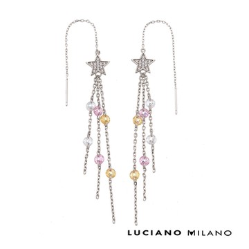 LUCIANO MILANO 彩色星願純銀耳環