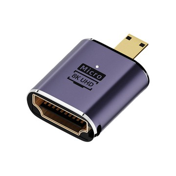 MoZuo 升級2.1版本 8K超高畫質 隨身帶著走可支援Micro HDMI公 轉 HDMI母 規格 8K 60Hz相機轉接頭