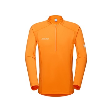 MAMMUT Aenergy FL Half Zip LS AF 抗菌半拉長袖排汗衣 柑桔橘/深柑桔橘 男款 #1016-01310