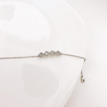 【SPARKMO】歐美超仙氣質百搭菱形鋯石手鍊