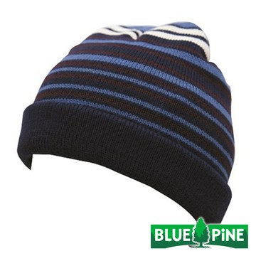 【BLUEPINE 】細條紋雙層帽『藍』B61713 戶外 露營 登山 健行 休閒 時尚 保暖 禦寒 帽子 保暖帽