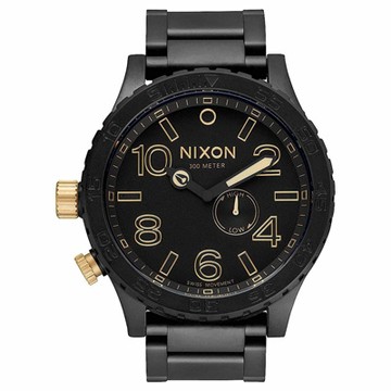 NIXON The 51-30超越潛能運動腕錶-鋼帶-金-51mm