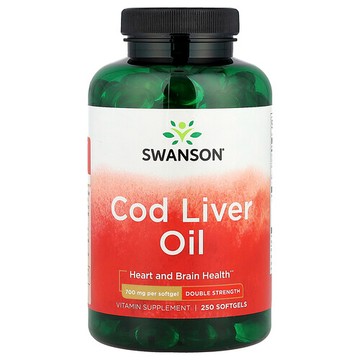 Swanson Vitamins, 鱈魚肝油，250 粒軟膠囊