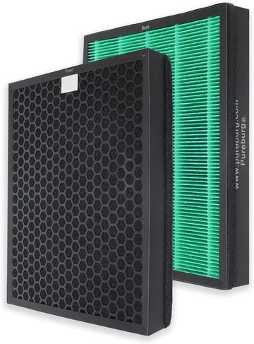 Coway 適用Coway格威AP-1515G急速寵淨/雙重防禦空氣清淨機2-in-1活性碳+HEPA濾網濾芯(完整2入組)