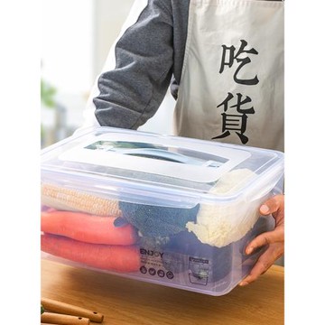 冰箱大收納盒冰柜專用保鮮盒帶蓋手提收納泡菜密封盒擺攤酒店飯堂